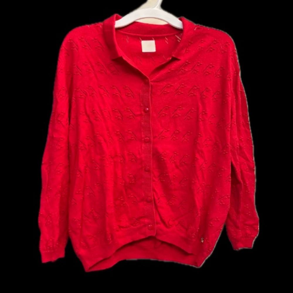 DES PETITS HAUTS red lightweight cardigan